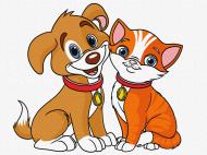 Картина по номерам Лучшие друзья 30x40 см Ideyka