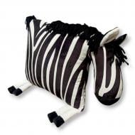 Подушка-обнимашка Конячка зебра 35x50 см черный с белым Анна