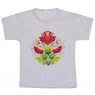 Футболка для девочек Татошка р.152 серый меланж 0601301цср