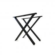 Опора для стола Лофт Х черный мат 720х700 мм