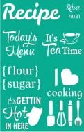 Трафарет многоразовый самоклеящий Recipe book №4031 GPТ50046027 130х200 мм Rosa Talent