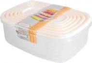 Контейнер харчовий Violet House 0496 light cream набір 6 шт. Контейнер харчовий Violet House 0496 light cream набір 6 шт.