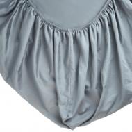 Простынь на резинке Элегия BL-FS-23 Cloudy Gray вареный сатин 160x200 см серый МВМ MY HOME