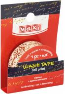 Стрічка декоративна з принтом фольгою MX62084 Maxi