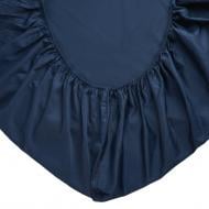 Простынь на резинке Элегия BL-FS-23 Deep Blue вареный сатин 160x200 см темно-синий МВМ MY HOME