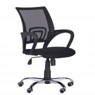 Крісло AMF Art Metal Furniture Веб Хром Tilt спинка-сітка чорний Крісло AMF Art Metal Furniture Веб Хром Tilt спинка-сітка чорний