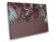 Картина Бордовая тропическая листва 60x45 см WallArt 54543-1.2