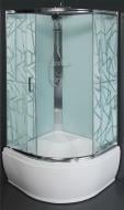 Душевой бокс Korra К-553 NB 95x95x220 стекло прозрачное с рисунком, без крыши