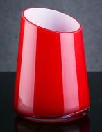 Ваза стеклянная Wrzesniak Glassworks со скошенным краем Maestro 14,5х20,5 см 20,5 см рубиновая