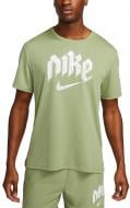 Футболка Nike DF RUN DVN MILER SS DX0839-386 р.M зеленый