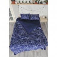 Комплект постельного белья Abstract ранфорс двуспальный синий SoundSleep