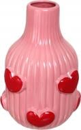 Ваза керамическая Искреннее сердце 25 см розовая