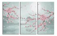 Картина модульная Цветение сакуры в горах 150x100 см WallArt 54545-3.3