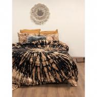 Комплект постельного белья handmade окрашивания двуспальный евро черно-коричневый SoundSleep