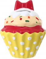 Копилка Кекс 13,5х13,5х17 см желтый