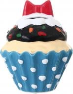 Копилка Кекс 13,5х13,5х17 см синий