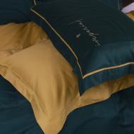 Наволочка Imperial Satin Messina 50x70 см бежевый/синий MirSon