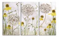 Картина модульная Нежные полевые цветы 120x80 см WallArt 54548-3.2