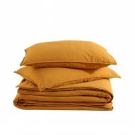 Комплект постельного белья Stonewash Adriatic семейный горчичный SoundSleep
