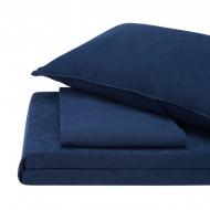 Комплект постельного белья Stonewash Jakard Dress blue евро синий SoundSleep