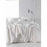 Комплект постельного белья Muslin white двуспальный евро белый SoundSleep