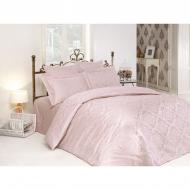 Комплект постільної білизни сатин-жаккард Ottoman Powder євро рожевий SoundSleep
