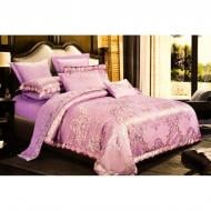 Комплект постельного белья Luxury violet сатин-жаккард полуторный фиолетовый SoundSleep