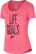 Футболка Nike G NSW TEE SCOOP LIFE GOALS AH7394-823 р.XL розовый