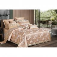 Комплект постельного белья Exclusive gold сатин-жаккард двуспальный евро кремовый SoundSleep