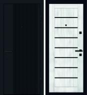 Двері вхідні TM Riccardi Стандарт 10Q-LEGO 10 BG чорний оксамит / клен айс 2050х860 мм праві