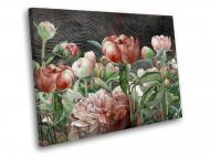 Картина Крупные пионы 80x60 см WallArt 54554-1.3
