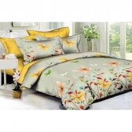 Комплект постільної білизни Yellow butterflies полісатін полуторний різнокольоровий SoundSleep
