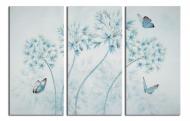 Картина модульная Нежные голубые цветы 90x60 см WallArt 54556-3.1