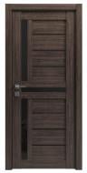 Дверное полотно Rodos Grand Lux-8 Гранд ПО черное стекло 800 мм дримвуд темный
