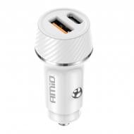 Автомобільний зарядний пристрій AMiO USB-A + USB-C 20W (03878)