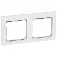 Рамка двухместная Legrand Valena Classic универсальная белый/серебро 770492