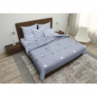 Комплект постільної білизни Fox бязь полуторний сірий SoundSleep