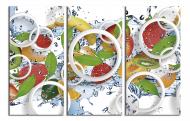 Картина модульная Фрукты в воде 90x60 см WallArt 54561-3.1