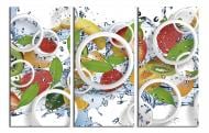 Картина модульна Фрукти в воді 180x120 см WallArt 54561-3.4