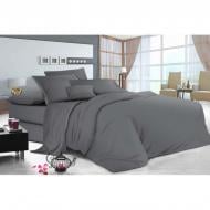 Комплект постільної білизни Grey бязь двоспальний сірий SoundSleep
