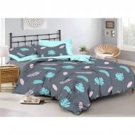 Комплект постельного белья Mint leaves бязь двуспальный разноцветный SoundSleep