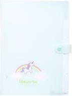 Папка А5 с разделителями Единорог мятный