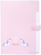 Папка А5 з розділювачами Єдиноріг рожевий Папка А5 з розділювачами Єдиноріг рожевий