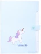 Папка А5 з розділювачами Єдиноріг блакитний Папка А5 з розділювачами Єдиноріг блакитний