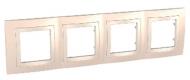 Рамка четырехместная Schneider Electric Unica Basic универсальная слоновая кость MGU2.008.559