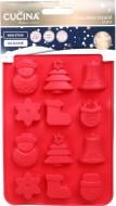Форма для шоколада и льда Excellent Houseware Christmas Cucina 20x14,4x10 см силикон