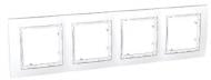 Рамка четырехместная Schneider Electric Unica Colors универсальная белый MGU4.008.18