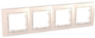 Рамка четырехместная Schneider Electric Unica Colors универсальная слоновая кость MGU4.008.25