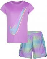 Комплект дитячого одягу Nike AOP SPRINTER SHORT SET 36K566-P3R фіолетовий