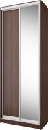 Шафа-купе VIP-master ДСП 900x450x2400 мм горіх темний двері ДСП/дзеркало